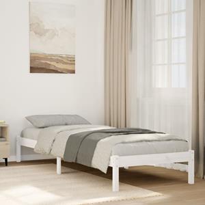 VidaXL Bedframe extra lang zonder matras grenenhout wit 80x220 cm
