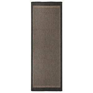 VidaXL Buitenkleed platgeweven 80x250 cm donkerbruin