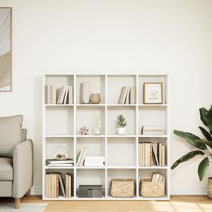 vidaXL Boekenkast 137,5x29x137,5 cm bewerkt hout wit