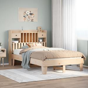 VidaXL Bedframe zonder matras massief grenenhout 135x190 cm