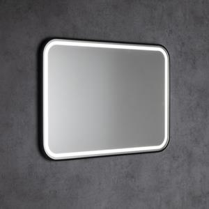 Sapho Cetis zwarte spiegel met LED-verlichting 100x70cm