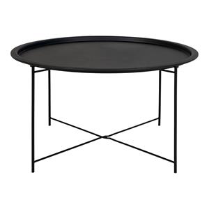 QUVIO Salontafel Noah - Rond - Staal - Ø75 - Zwart