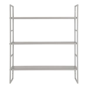 QUVIO Wandrek Olivia - Vierkant - 3 Planken - Staal - Grijs