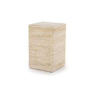 Eleonora Bijzettafel Donta Travertin, 30 x 30cm - Bruin