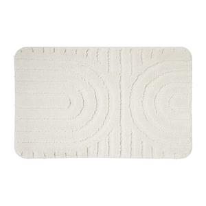 Xenos Badmat Lijnen - wit - 50x70 cm