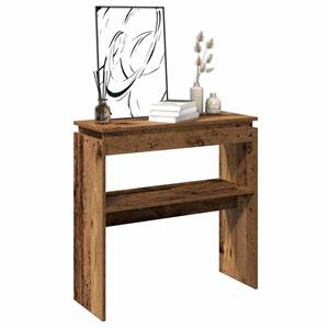vidaXL Wandtafel 80x30x80 cm bewerkt hout oud houtkleurig