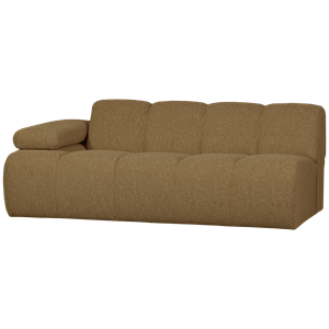 WOOOD Mojo 2-Zits Met Arm Links Boucle Geel/Bruin Melange