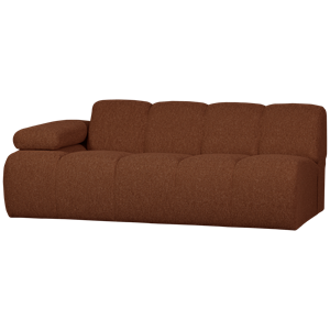 WOOOD Mojo 2-Zits Met Arm Links Boucle Roest Bruin Melange