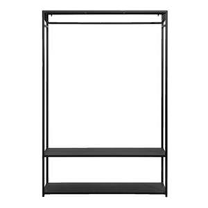 Leen Bakker Halmeubel Isabelle - zwart - 175x118x40 cm