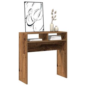 vidaXL Wandtafel 78x30x80 cm bewerkt hout oud houtkleurig
