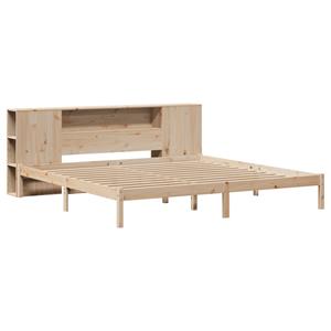 vidaXL Bed met boekenkast zonder matras massief grenenhout 180x200 cm