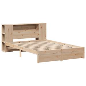VidaXL Bed met boekenkast zonder matras massief grenenhout 150x200 cm