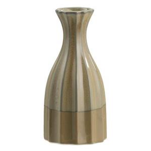 Leen Bakker Vaas Retro - groen - keramiek - 18,5xØ9 cm
