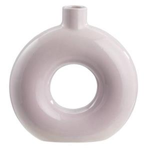 Leen Bakker Vaas Linea - lila - keramiek - 23x22x7 cm