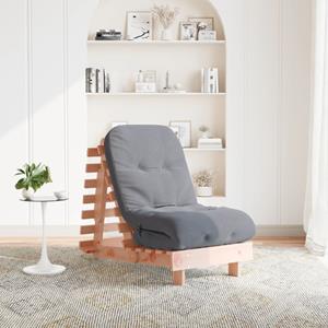 VidaXL Futon slaapbank met matras 60x206x11 cm massief douglashout