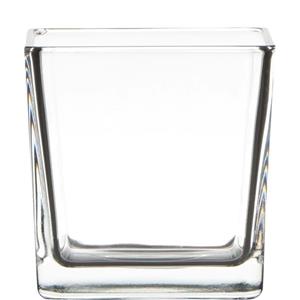 Hakbijl Glass Glazen Vaas Kubus 10x10x10cm