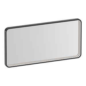 Brauer Sapphire rechthoekige spiegel met verlichting 80x40cm gunmetal