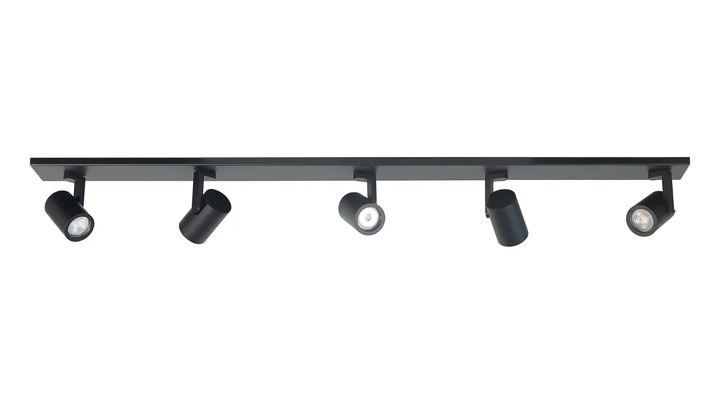 Highlight Spot HALO 5 lichts balk L 118 cm zwart
