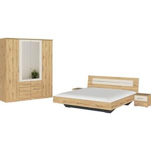 Rauch Slaapkamerserie Burano Bed 180x200 cm en 2 nachttafels MADE IN GERMANY (set)