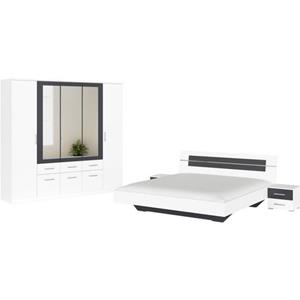 Rauch Slaapkamerserie Burano Bed 180x200 cm en 2 nachttafels MADE IN GERMANY (set)