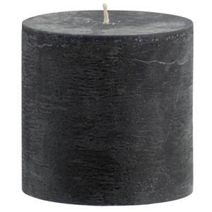 Leen Bakker Stompkaars rustiek - zwart - 10xØ10 cm