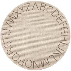 Primaflor-Ideen in Textil Kindervloerkleed CABANE - ABC Platweefsel, ABC letters randdessin, geschikt voor binnen en buiten