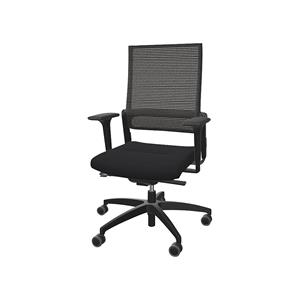 Dauphin Bureaudraaistoel LORDO FLEX, met netrugleuning, zwart
