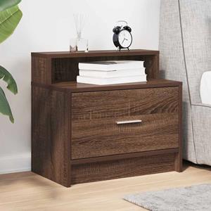 vidaXL Nachtkastje met lade 51x31x47 cm bruin eikenkleurig