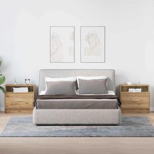 vidaXL Nachtkastjes 2 st met lade 51x31x47 cm artisanaal eikenkleurig