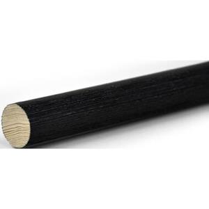 Leen Bakker Gordijnroede 200cm - zwart hout - Ø28mm (1280106)
