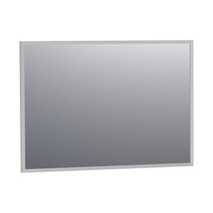 Brauer Onyx rechthoekige spiegel 100x70cm RVS geborsteld