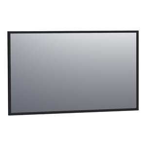 Brauer Onyx rechthoekige spiegel 120x70cm zwart geborsteld