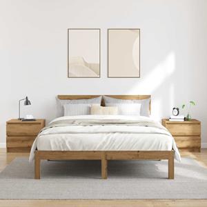 vidaXL Nachtkastjes 2 st 50x40x43.5 cm bewerkt hout artisanaal eiken