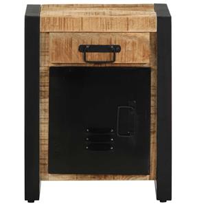 vidaXL Nachtkastje 40x30x50 cm massief ruw mangohout