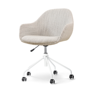 Nolon Nout-Mae bureaustoel beige gemêleerd - wit onderstel