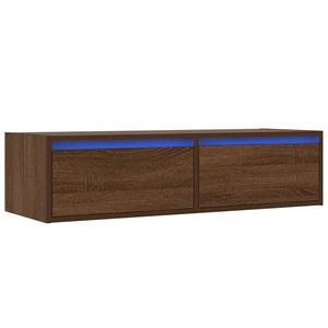 vidaXL Tv-meubel LED-verlichting 100X35,5x25 cm bruin eikenkleur