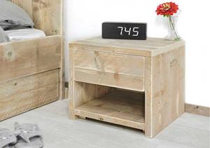 Loods XL Steigerhouten nachtkastje Levan OUTLET