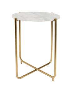ZILT Bijzettafel Valdemar, Marmer, 44,5x54cm - WIT - Rond