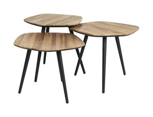 ZILT Organische Salontafel Tyquan Set van 3 stuks - Bruin