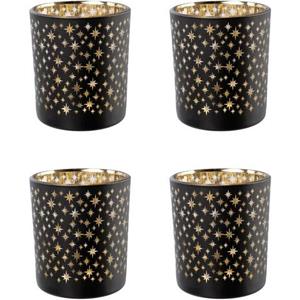 Creativ deco Waxinelichthouder Kerst versiering (4 stuks)