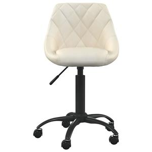 vidaXL Kantoorstoel fluweel crèmekleurig