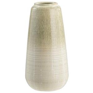 Leen Bakker Vaas Puglia - groen - stoneware - 38xØ19,2 cm