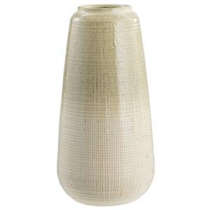 Leen Bakker Vaas Puglia - groen - stoneware - 46,5xØ23,3 cm
