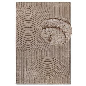ELLE DECORATION Design-vloerkleed Panglao zachte effen kortpolige, hoog-laag structuur, modern, woonkamer