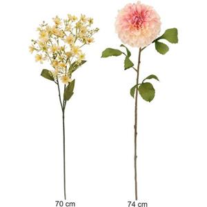 I.GE.A. Kunstbloem Stelenbloemen assortiment dahlia bloes tak