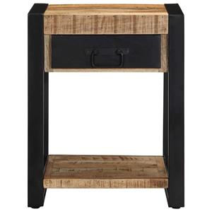 vidaXL Bijzettafel 40x40x50 cm massief ruw mangohout