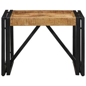 vidaXL Salontafel 50x50x35 cm massief ruw mangohout