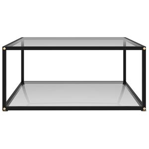 vidaXL Salontafel 80x80x35 cm gehard glas transparant