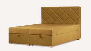 NADUVI Collection Boxspring Checker velvet met relaxfunctie 180 x 200 cm | 