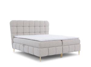 NADUVI Collection Boxspring Loran in bouclé met opbergruimte 180 x 200 cm | 
